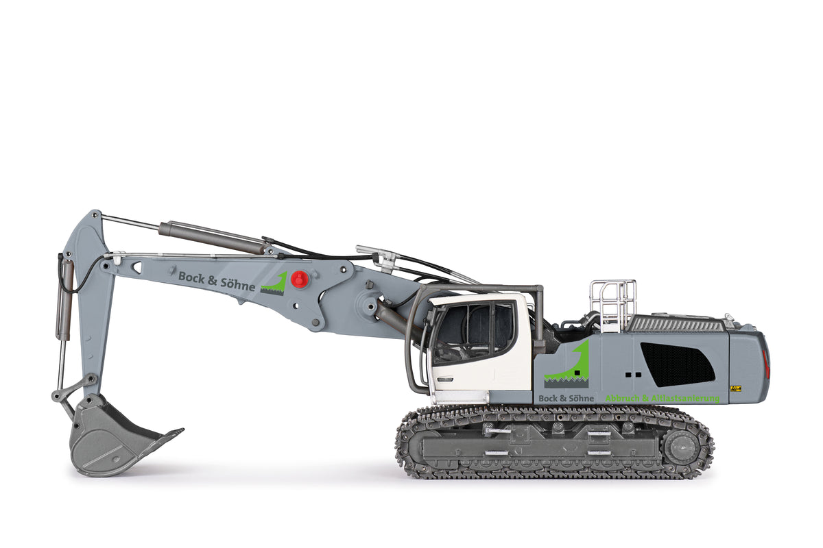 Conrad Liebherr R 940 Abbruchbagger „Bock & Söhne" – Diecast Sammlermodell im Maßstab 1:50, Art. 2222/06