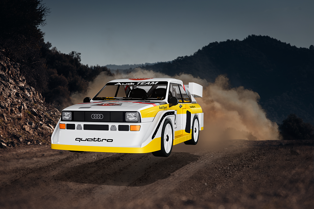 COBI Audi Sport Quattro S1 E2 – Klemmbaustein-Modell im Maßstab 1:35 – 147 Teile, Set 24667 – Ansicht 3