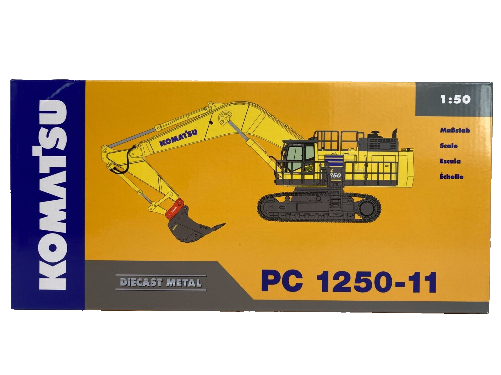 NZG Komatsu PC1250 Hydraulikbagger mit Lehnhoff-Schnellwechsler – Diecast Sammlermodell im Maßstab 1:50, Zinkdruckguss, Art. 9992 – Ansicht 4