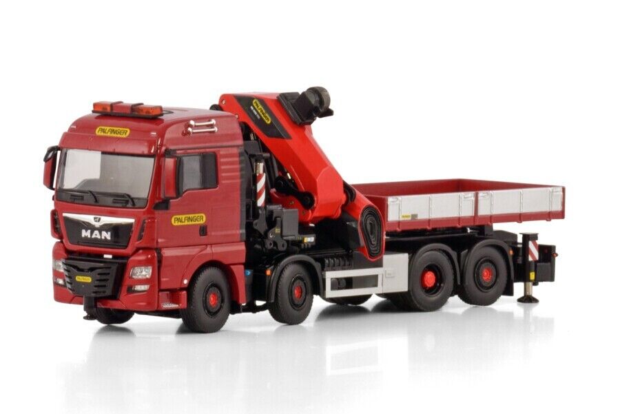 WSI MAN TGX XLX mit PALFINGER PK 1650 TEC Ladekran – Diecast Sammlermodell im Maßstab 1:50, Art. 04-2202