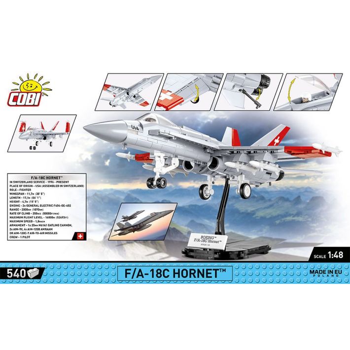 COBI® I Boeing F / A-18CHornet ™ Swiss Air Force I 5819 I NEU I 1:48
