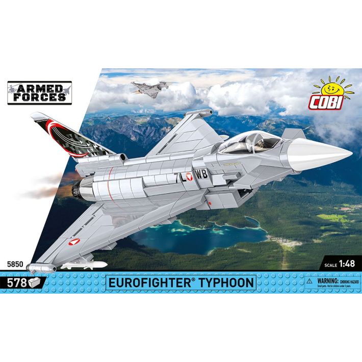 COBI Eurofighter Typhoon Klemmbaustein-Modell im Maßstab 1:48 – 578 Teile, Set 5850