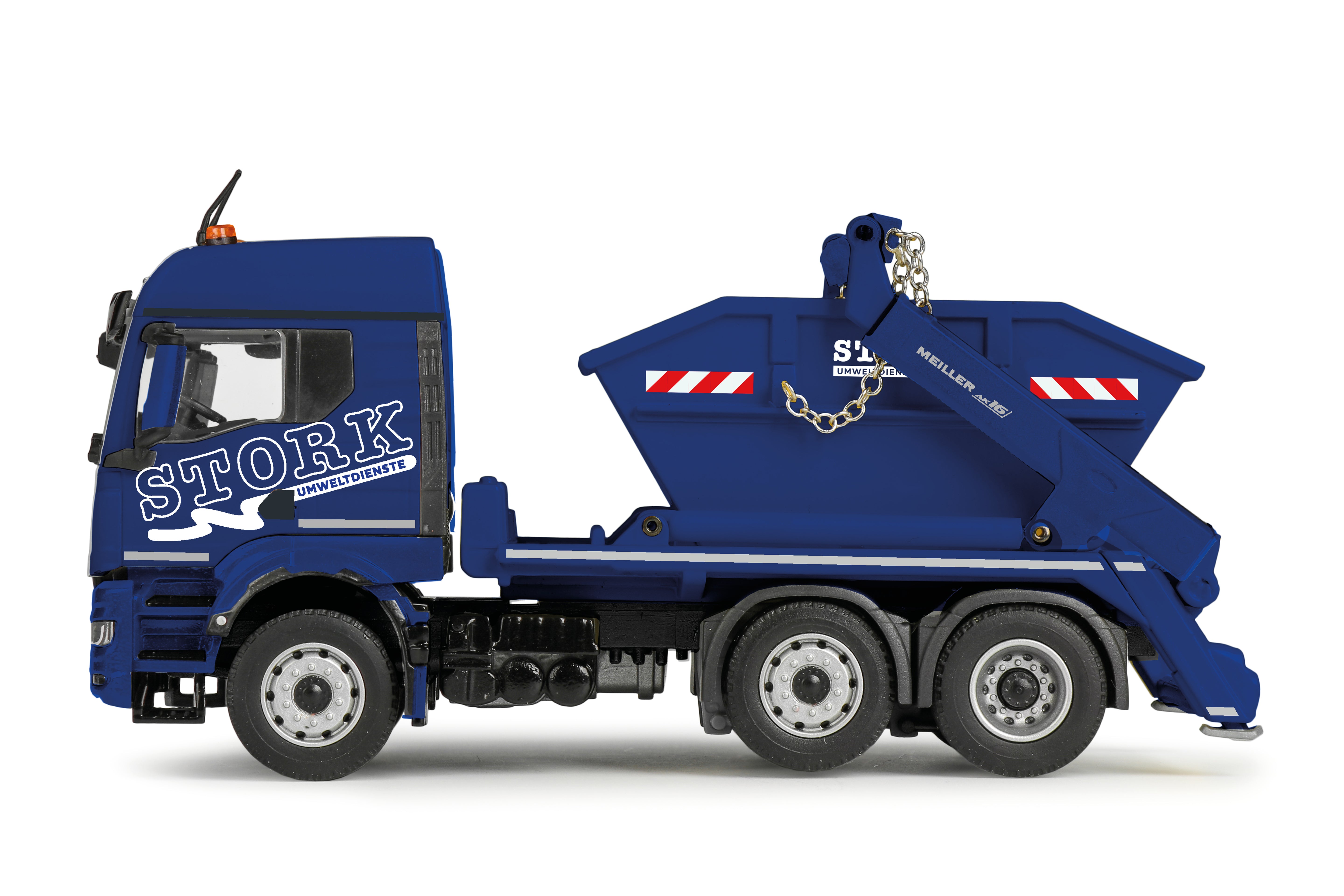 Conrad MAN TGS TM 3-achs mit Meiller Absetzkipper „Stork“ – Modell 1:50, Art. 81264/02