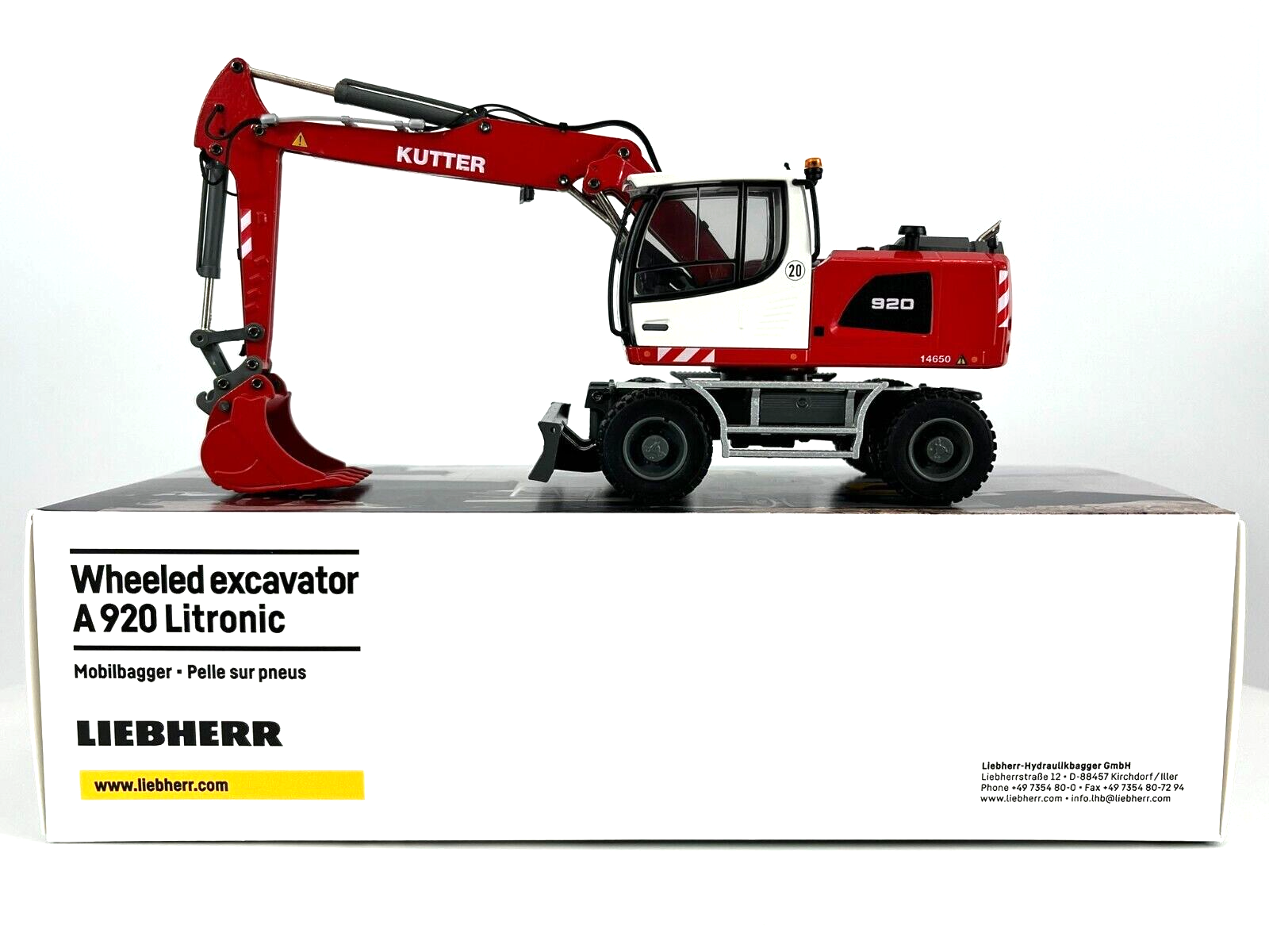 Baumaschinen Modell Liebherr A920 Mobilbagger Conrad Box 2216-01