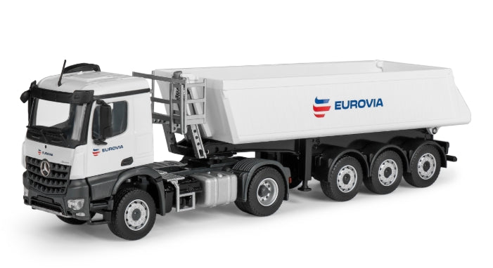SCHMITZ CARGOBULL box dump truck on Mercedes-Benz Arocs (1:50) "EUROVIA"