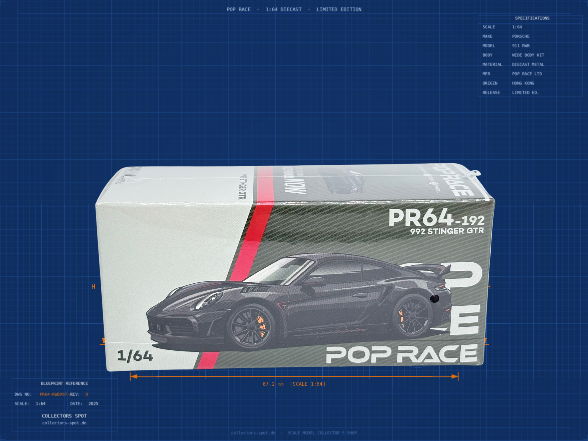 PORSCHE 992 Stinger GTR (1:64) - PR64-192