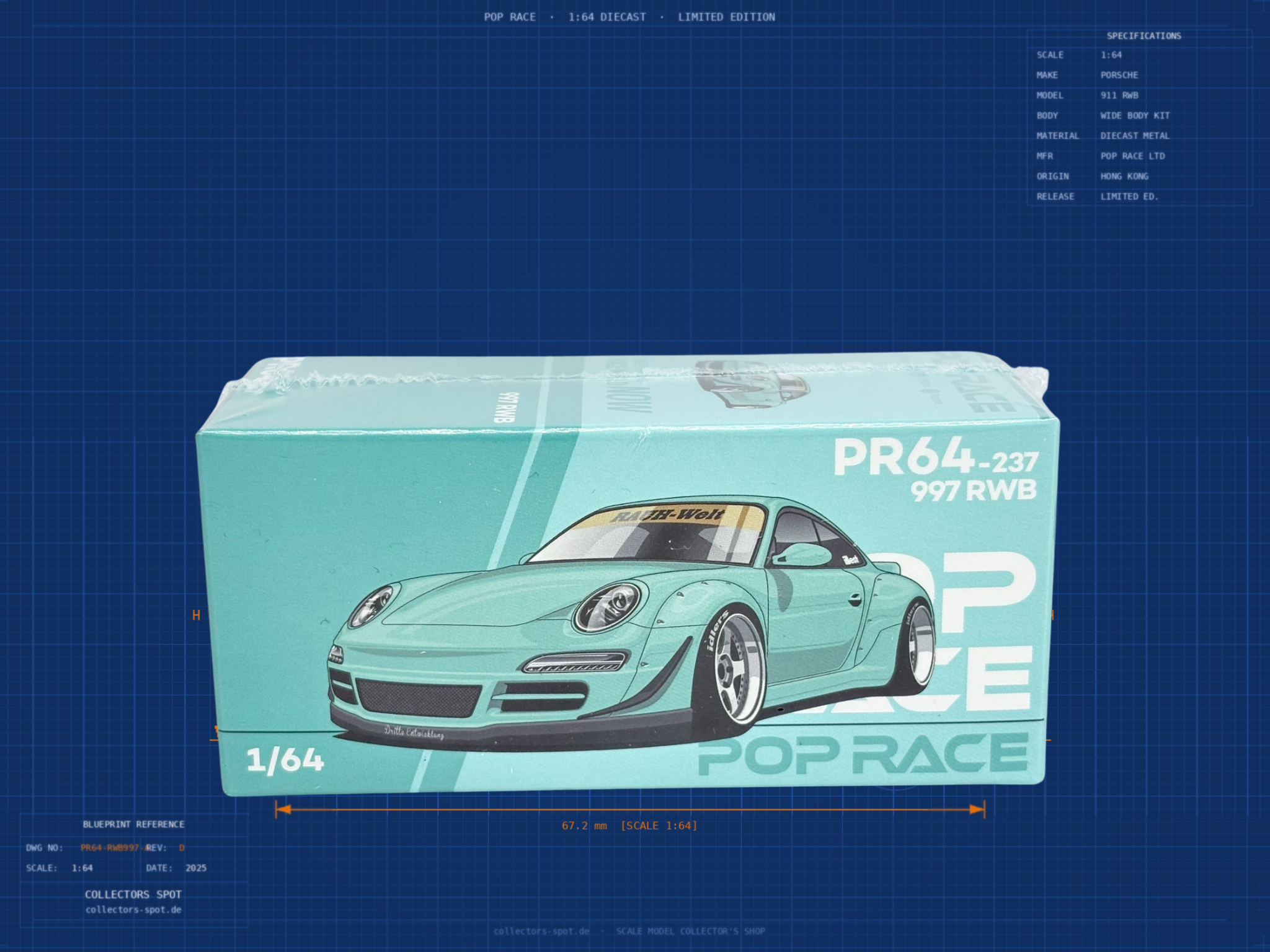 PORSCHE 997 RWB (1:64) - PR64-237