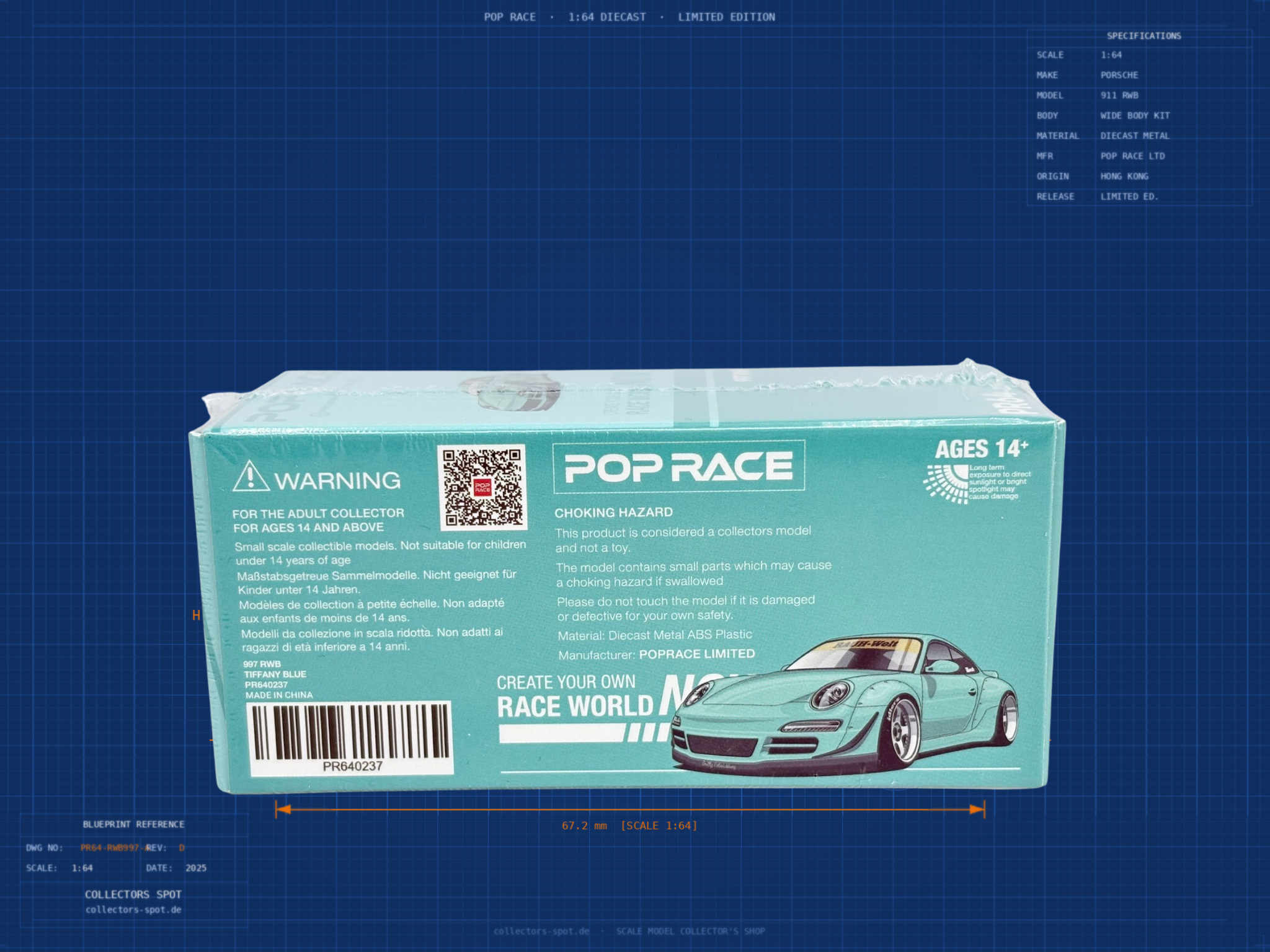 PORSCHE 997 RWB (1:64) - PR64-237