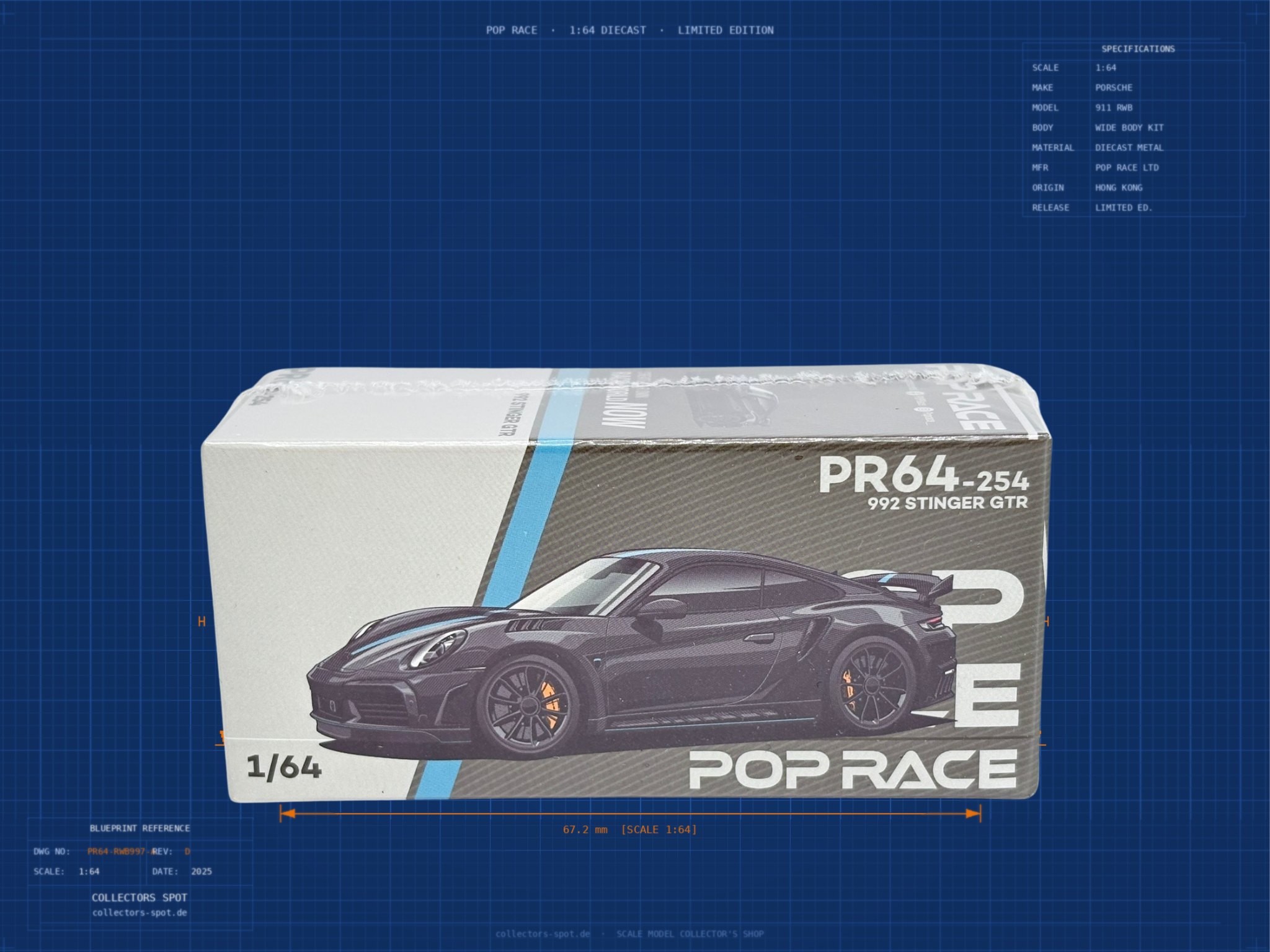 PORSCHE 992 Stinger GTR (1:64) - PR64-254 fr
