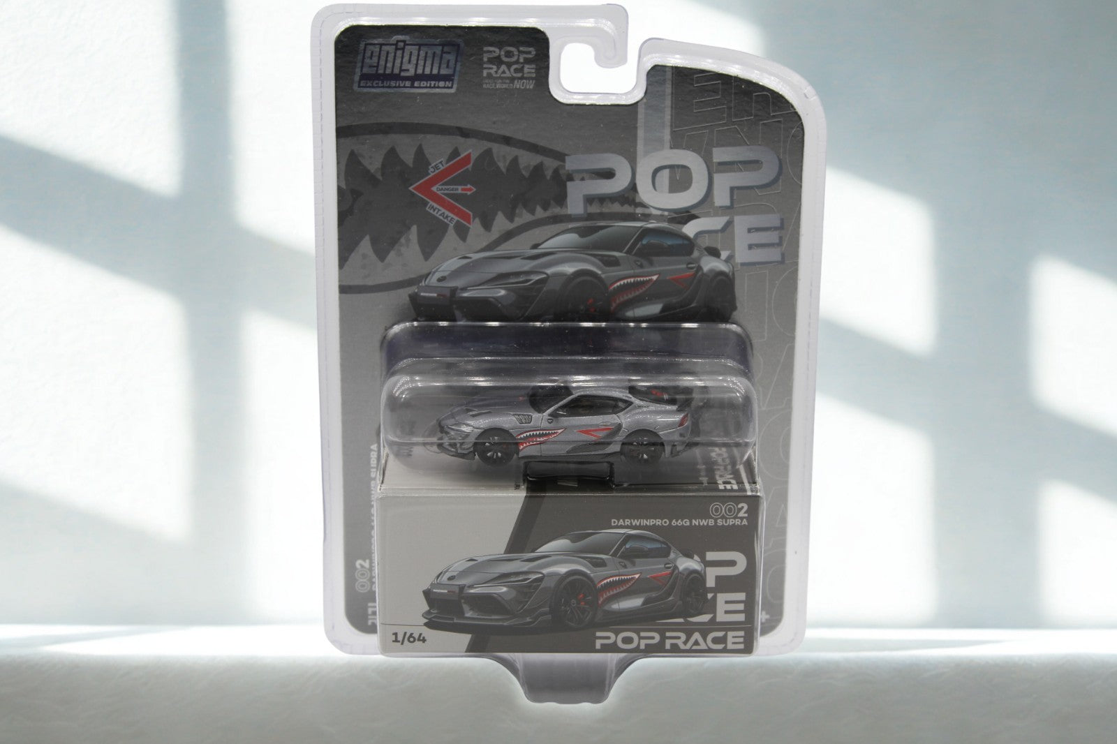 Toyota Supra A90 1:64 Modellauto Pop Race PR002 Enigma Seitenansicht Detail
