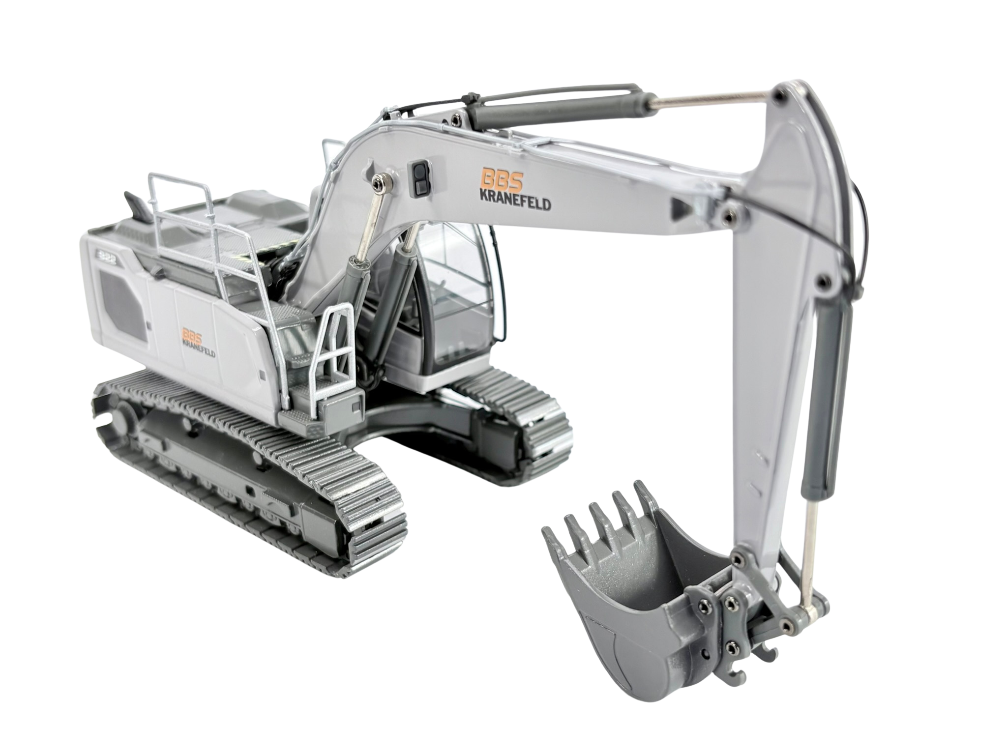 Conrad Liebherr R 922 V Hydraulikbagger in der Sonderausführung „Kranfeld" – Diecast Sammlermodell im Maßstab 1:50, Zinkdruckguss