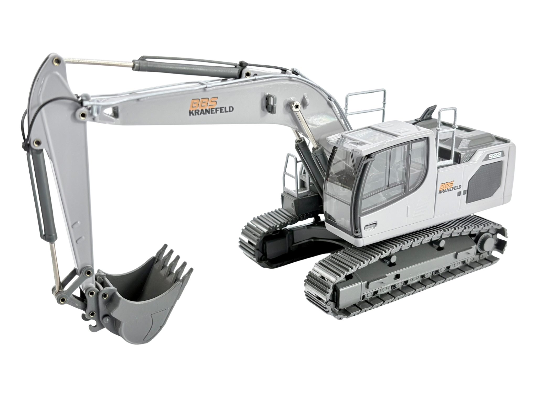 Conrad Liebherr R 922 V Hydraulikbagger in der Sonderausführung „Kranfeld" – Diecast Sammlermodell im Maßstab 1:50, Zinkdruckguss