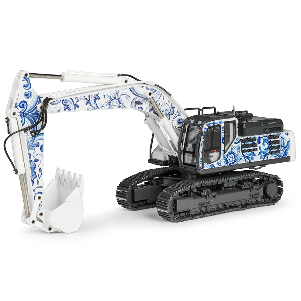 Conrad Kobelco SK500LC-10 Raupenbagger „Delft Blue“ – Diecast-Sammlermodell 1:50, Art. 2210/08