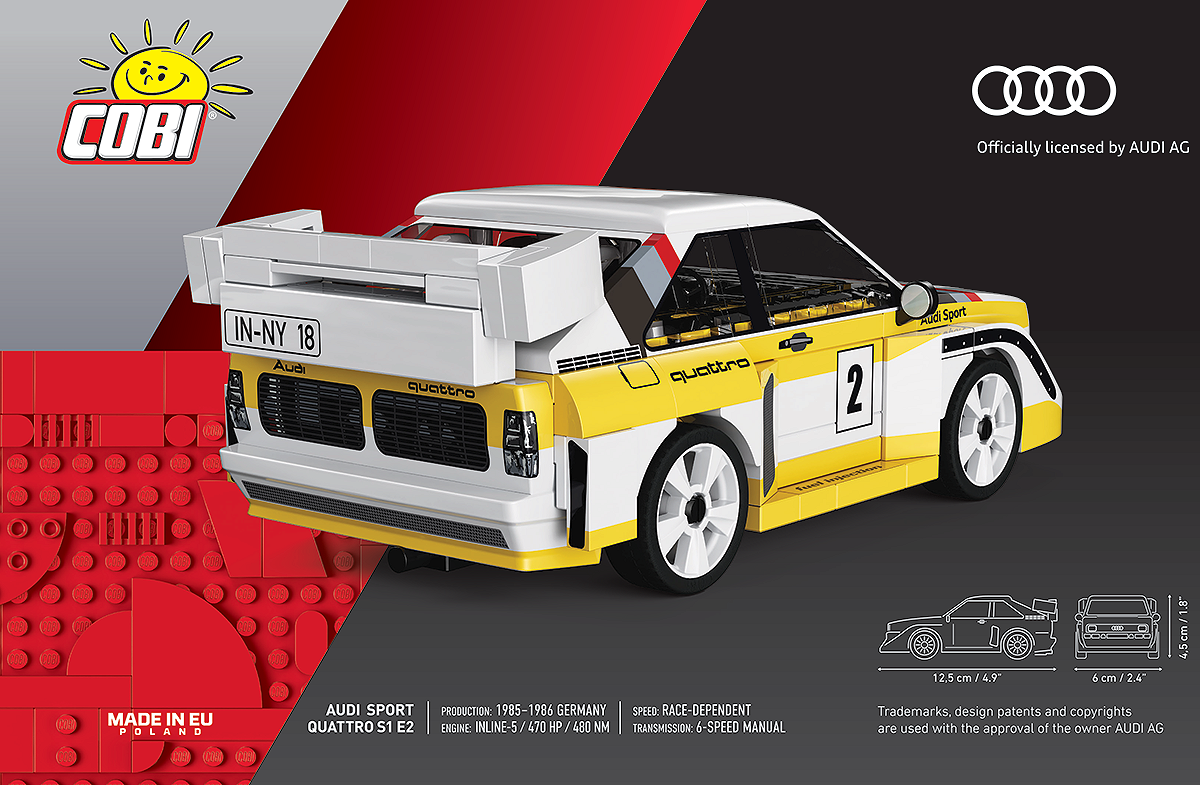 COBI Audi Sport Quattro S1 E2 – Verpackung Rückseite – Klemmbausteine Set 24667 – Ansicht 6