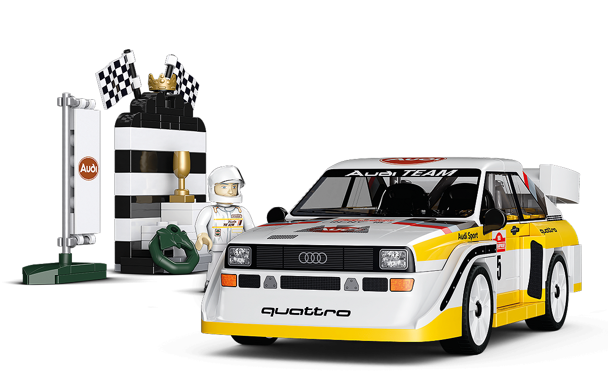 COBI Audi Sport Quattro S1 E2 Rally Legend 1985 – Klemmbaustein-Modell im Maßstab 1:35 – 229 Teile, Set 24668