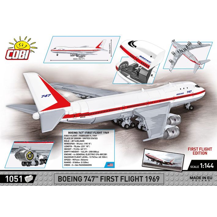 COBI® I 26609 I BOEING 747™ Premier vol 1969 (1:144)