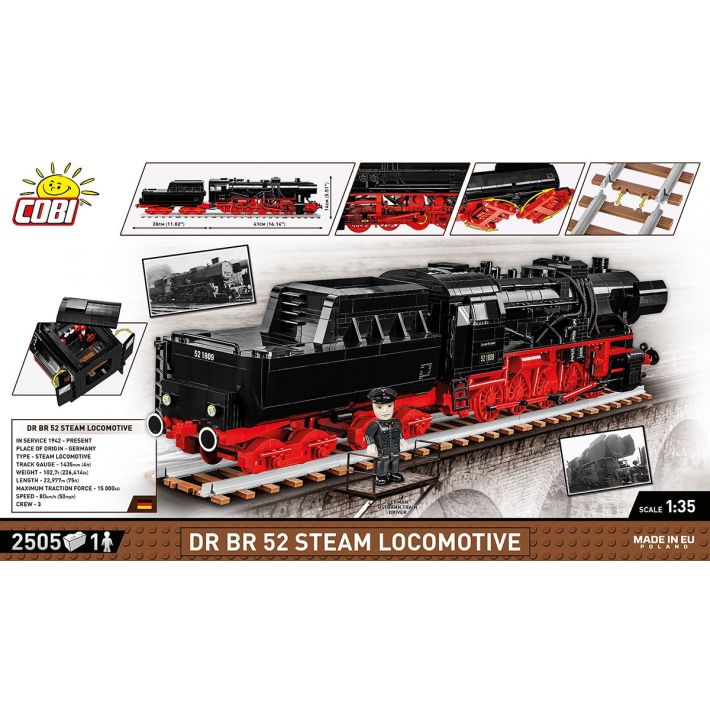 Locomotive à vapeur COBI® I 6282 I DR BR 52 (1:35)