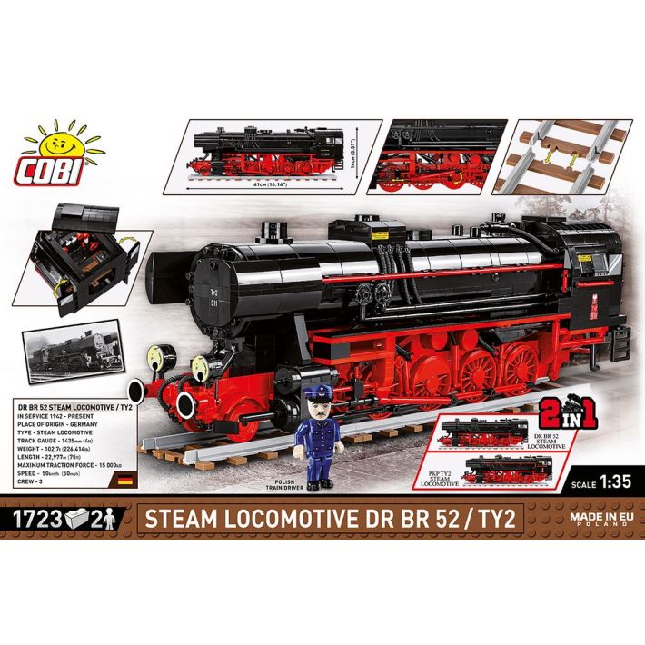 Locomotive à vapeur COBI® I 1723 I DR BR 52/TY2 (1:35)