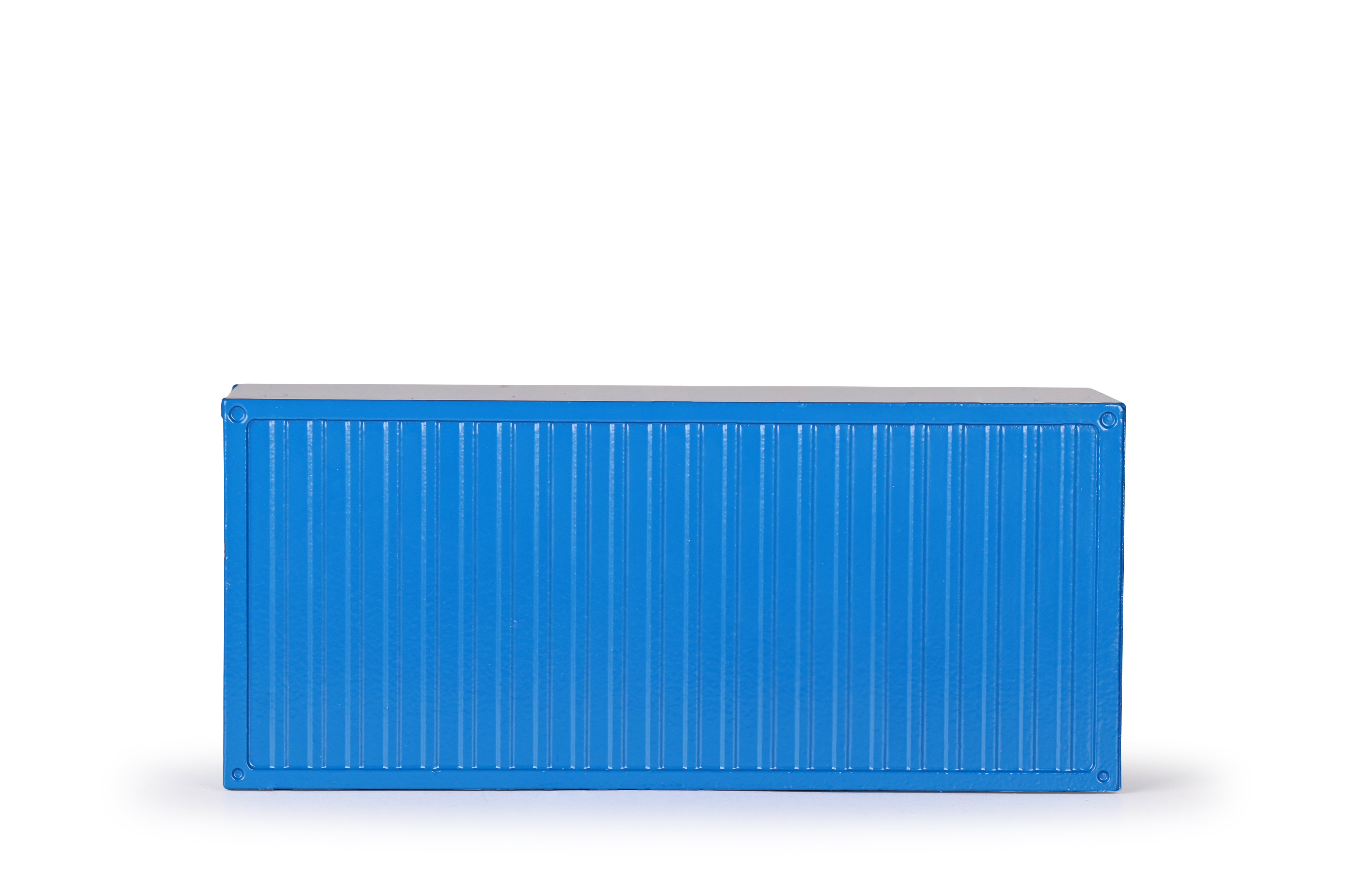 Conrad Seefrachtcontainer 20 Fuß neutral blau – Diecast Sammler-Zubehör im Maßstab 1:50, Art. 99928/17 – Ansicht 3