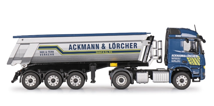 Conrad Models I 78231/03 I Semi-remorque benne MERCEDES-BENZ Arocs (1:50) "ACKMANN &amp; LÖRCHER"