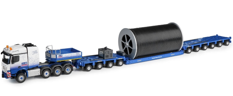 GOLDHOFER Kabeltrommeltransporter auf Mercedes-Benz (1:50) "RAMONAT"