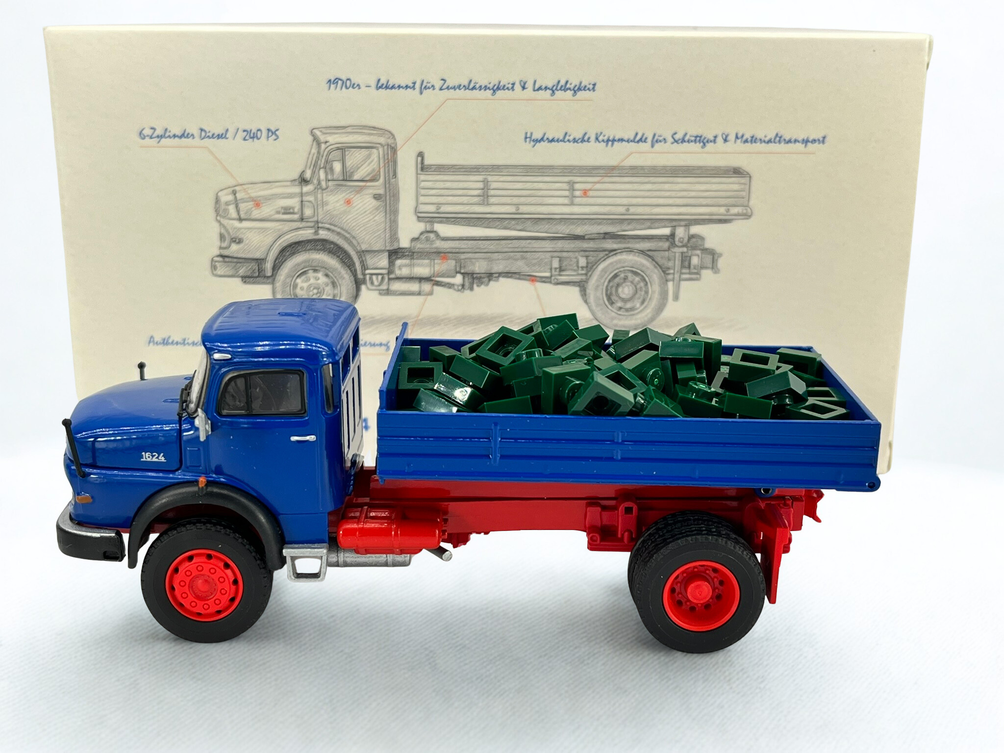 MERCEDES-BENZ LAK 1624 Rundhauber 2-achs Kippmulde (1:50) - 1057/02