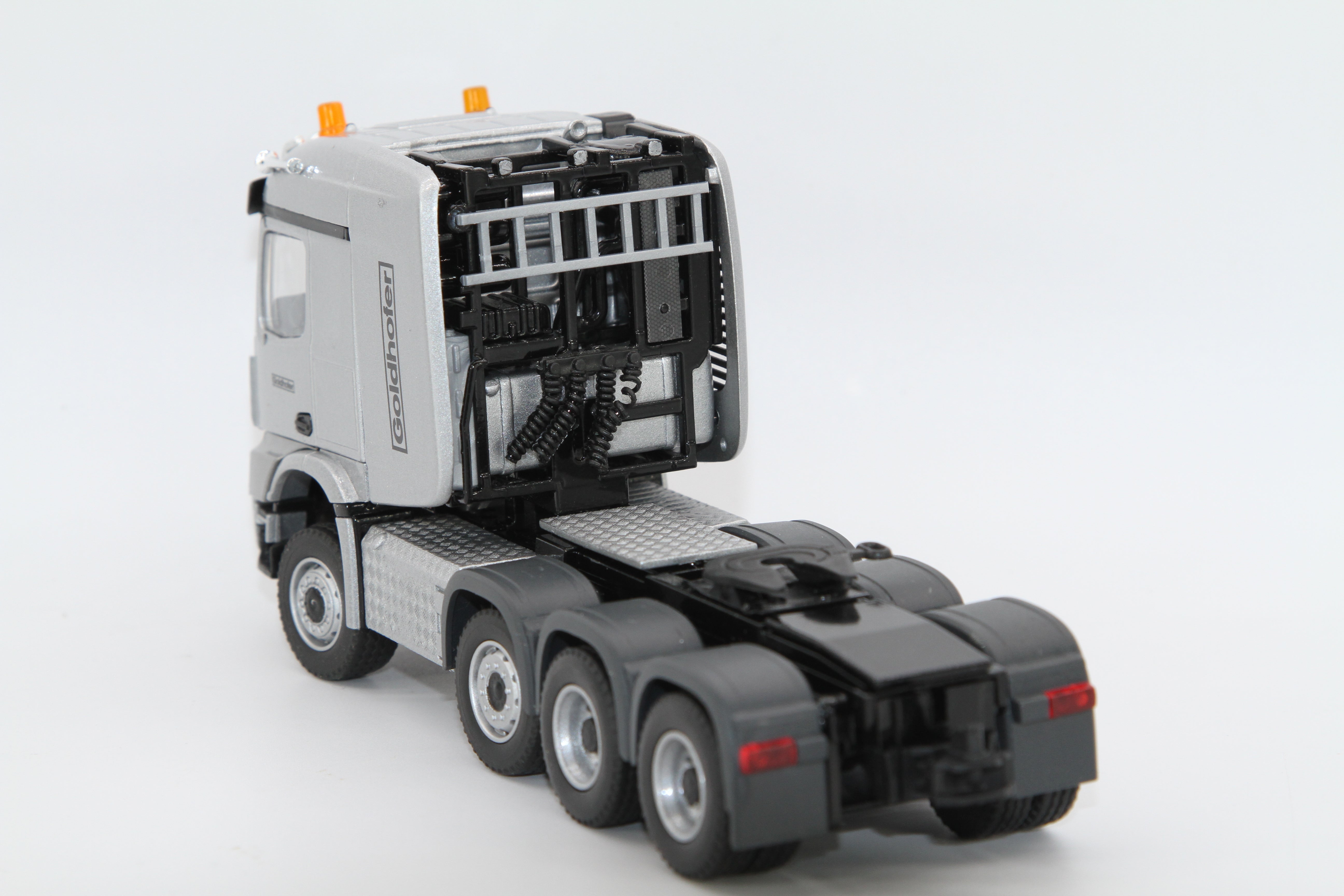 MERCEDES-BENZ Actros SLT mit Tieflader und Kabeltrommel "GOLDHOFER" (1:50)