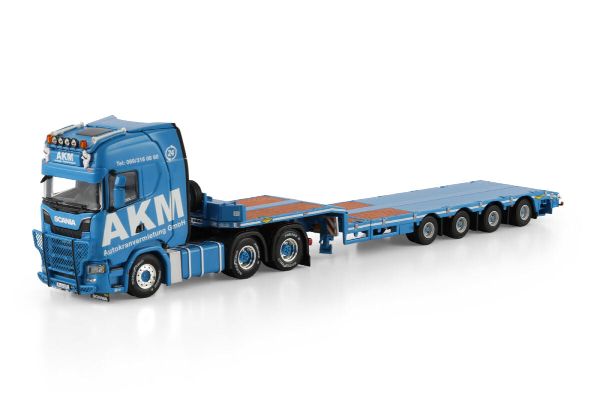 SCANIA S Highline CS20H 6X4 Semi Tieflader "AKM" (1:50) - 01-4885