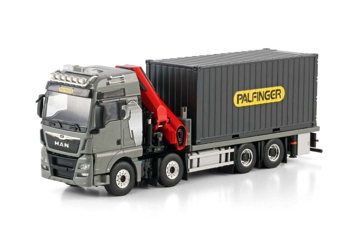 MAN TGX XXL Euro6c 8x4 mit 20ft Cont. + Palfinger PK480 TEC Ladekran (1:50)