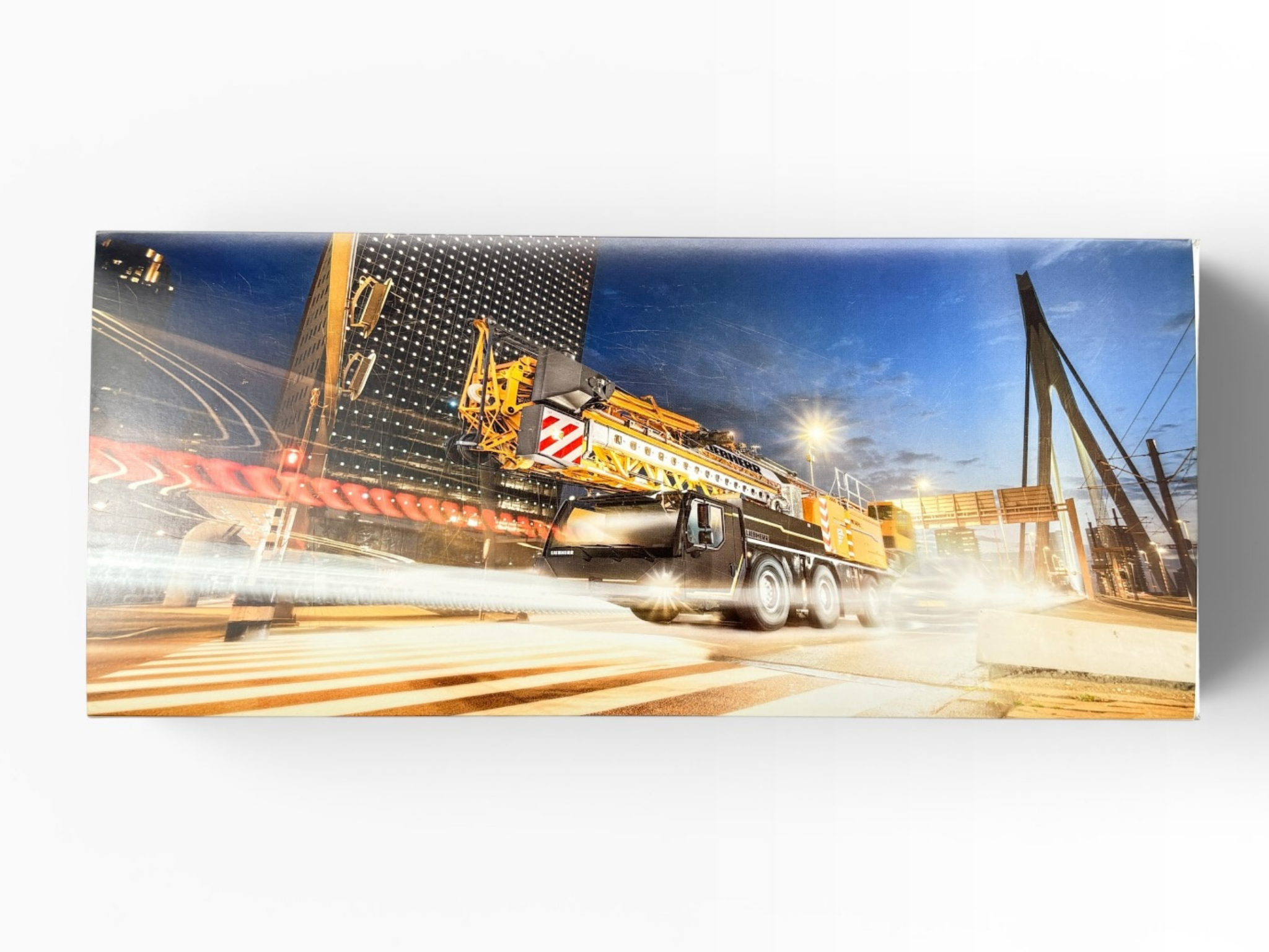 Conrad Liebherr MK 88-4.1 Mobilbaukran in der Werbeausführung KLEMA Kranverleih GmbH München-Oberschleißheim – Diecast Sondermodell im Maßstab 1:50, Zinkdruckguss