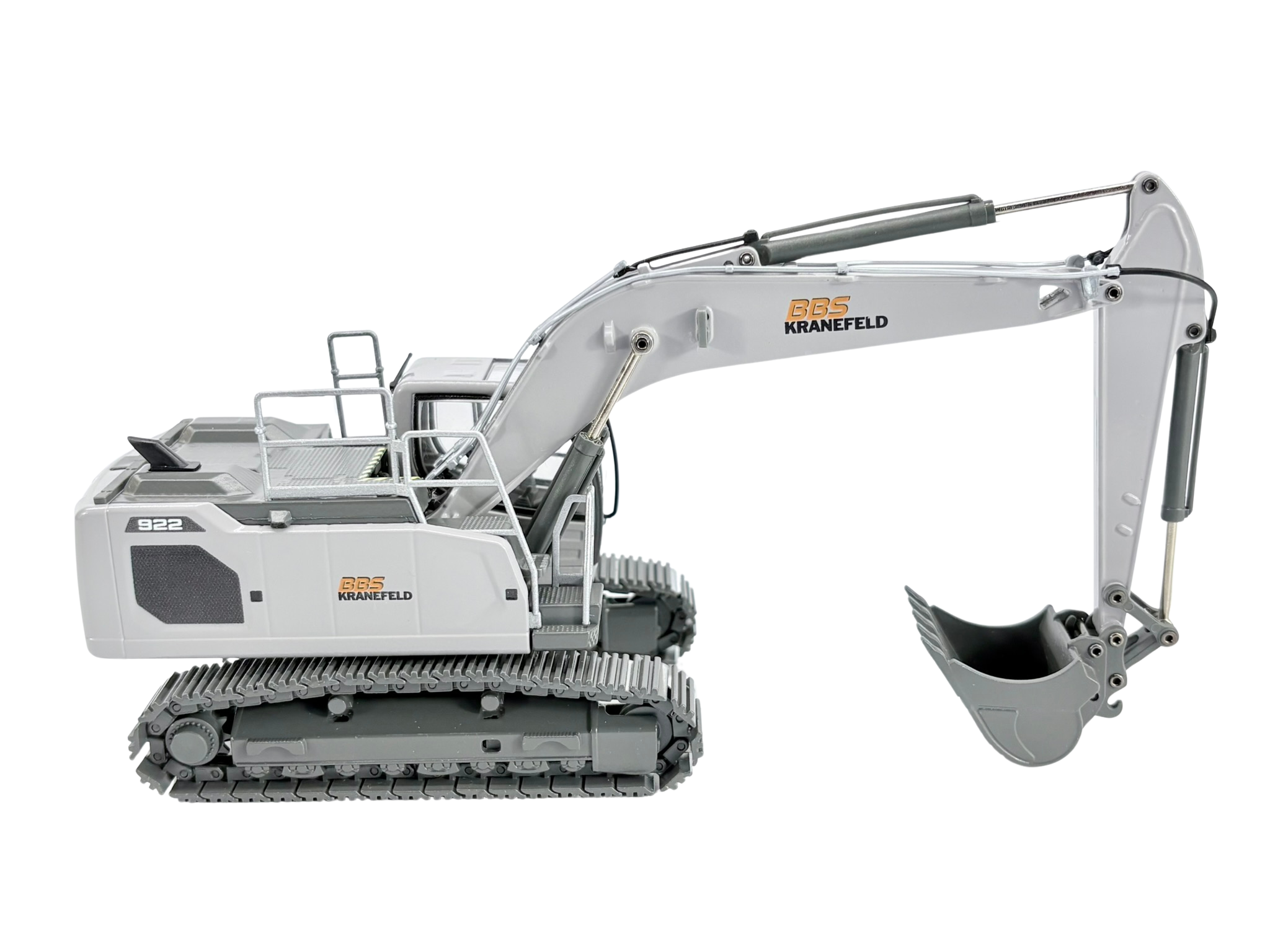 Conrad Liebherr R 922 V Hydraulikbagger in der Sonderausführung „Kranfeld" – Diecast Sammlermodell im Maßstab 1:50, Zinkdruckguss